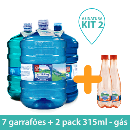 Kit2 - Garrafão 20L+ pack 315ml com gás
